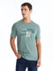 Crew Neck Short Sleeve Printed Combed Cotton Men's T-shirt